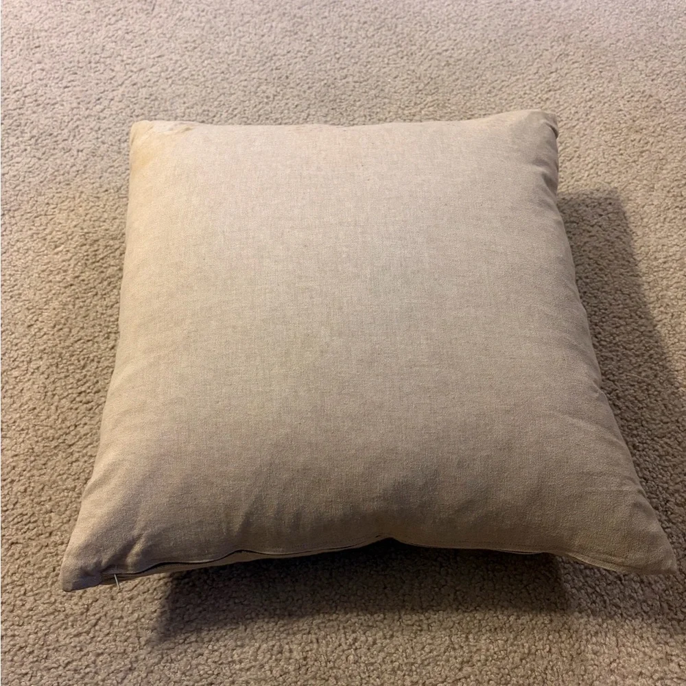 Kohl's Holiday Reindeer Pillow with Red and Green Accents